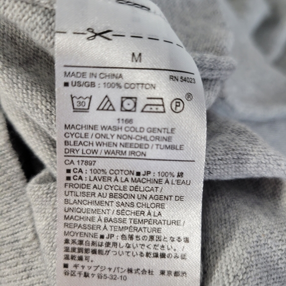 Mens Banana Republic Cotton V-neck Sweater Light gray Size Medium - Picture 6 of 6